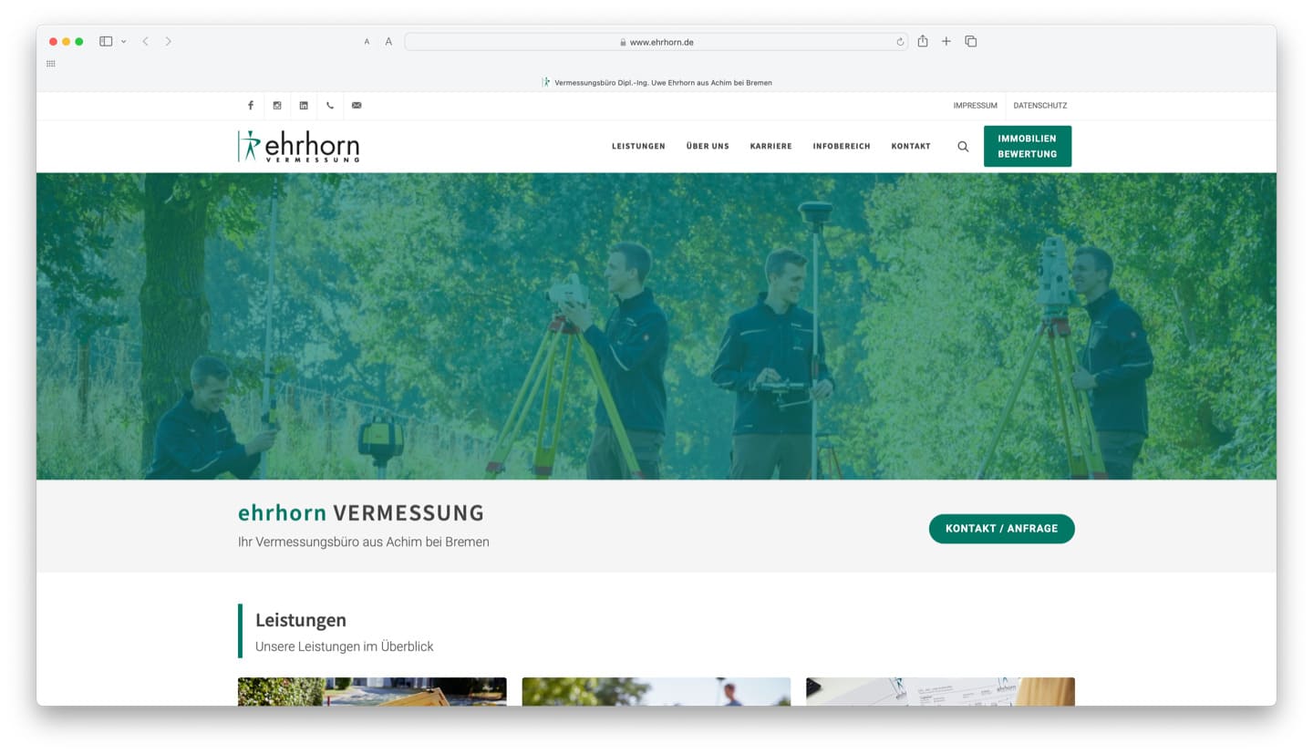 ehrhorn Vermessung